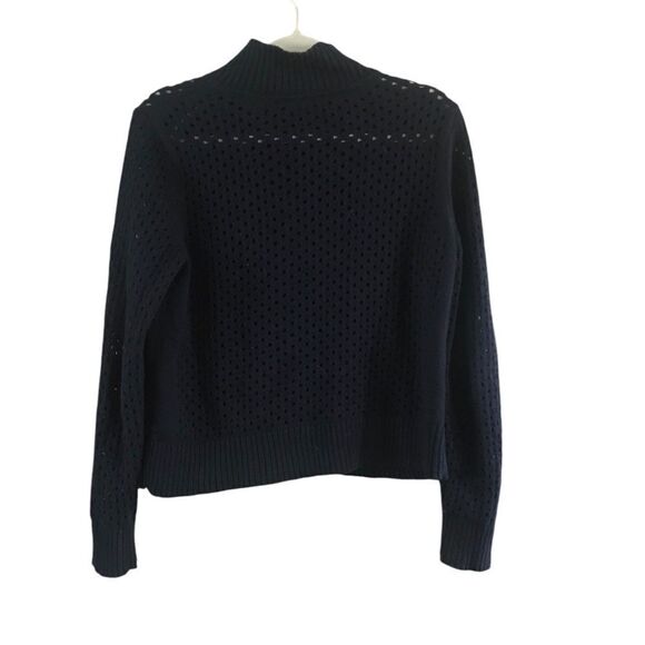 Talbots Blue Crochet Button Up Cardigan Medium - Picture 3 of 7